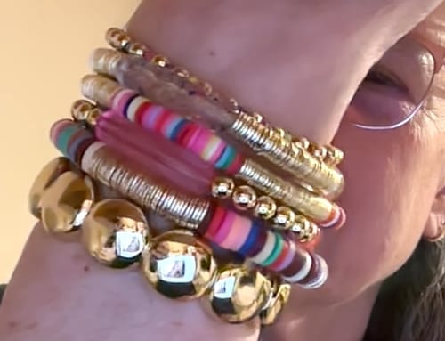Customer photo review of Bright Rainbow Vinyl Bracelet 6mm