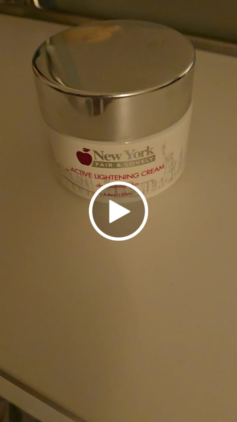 Customer video review of New York Fair & Lovely Active Lightening Cream Jar 100 ML