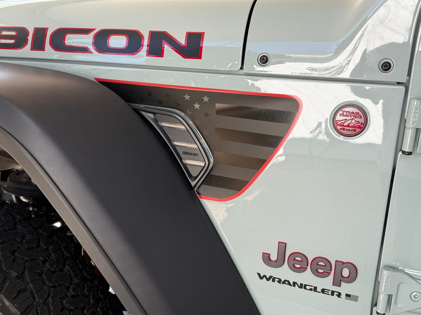 Customer photo review of Premium Fender Vent Decal Set | Black Flag - fits Wrangler JL & Gladiator JT