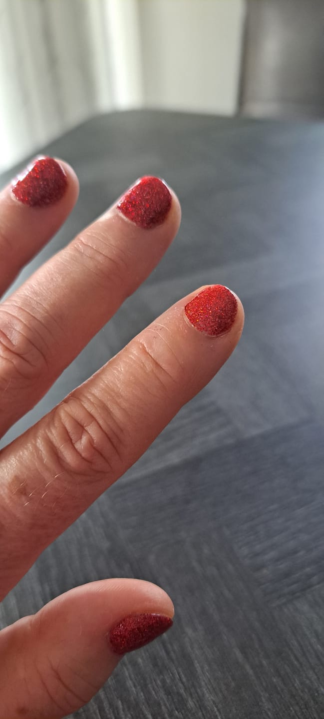 Customer photo review of Sweet Pink Bling Dipping Powder