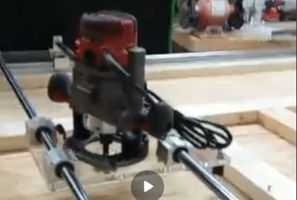 Customer photo review of Router Sled Acrylic Router Base & Brackets