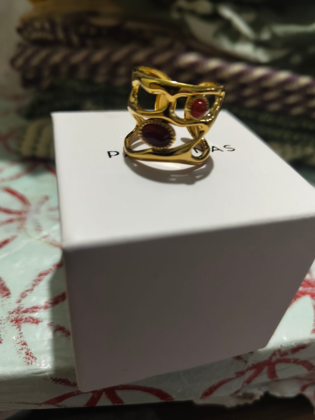 Customer photo review of Statement Gemstone Gold Ring
