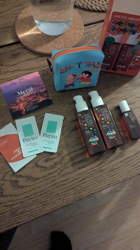 Customer photo review of Miseenscène - Kit Perfect Sérum édition spéciale Crayon Shin-Chan