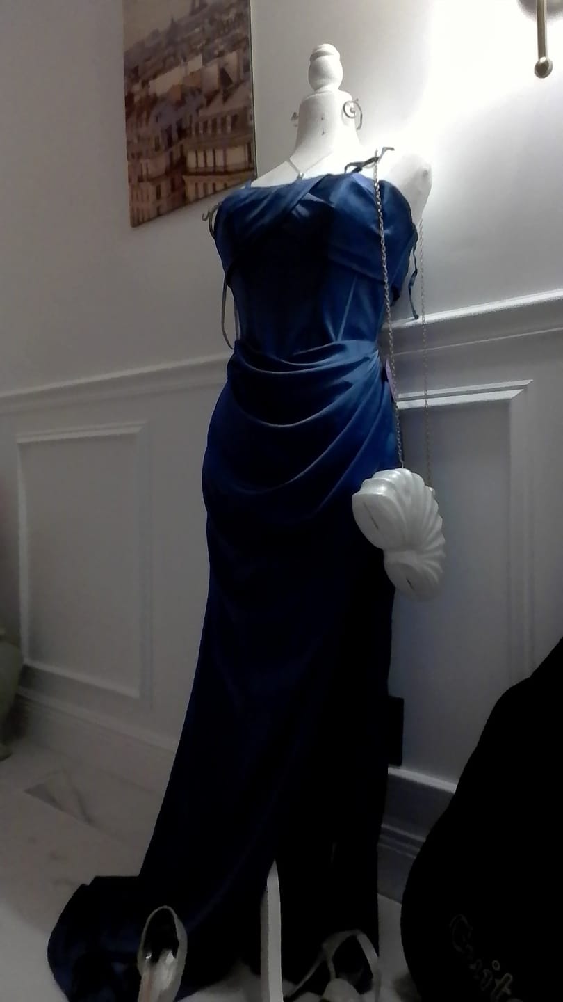 Customer photo review of CINDERELLA DIVINE CD326 Fitted Strapless Soft Satin Dress