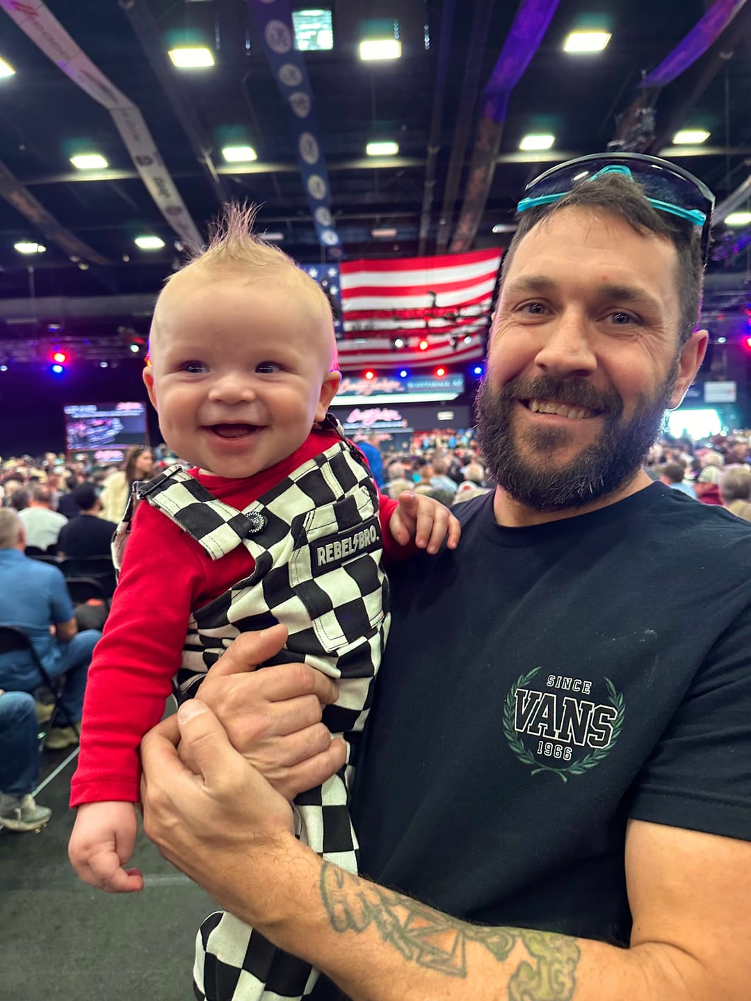 Customer photo review of The Live Fast Checkered Overall in Venice