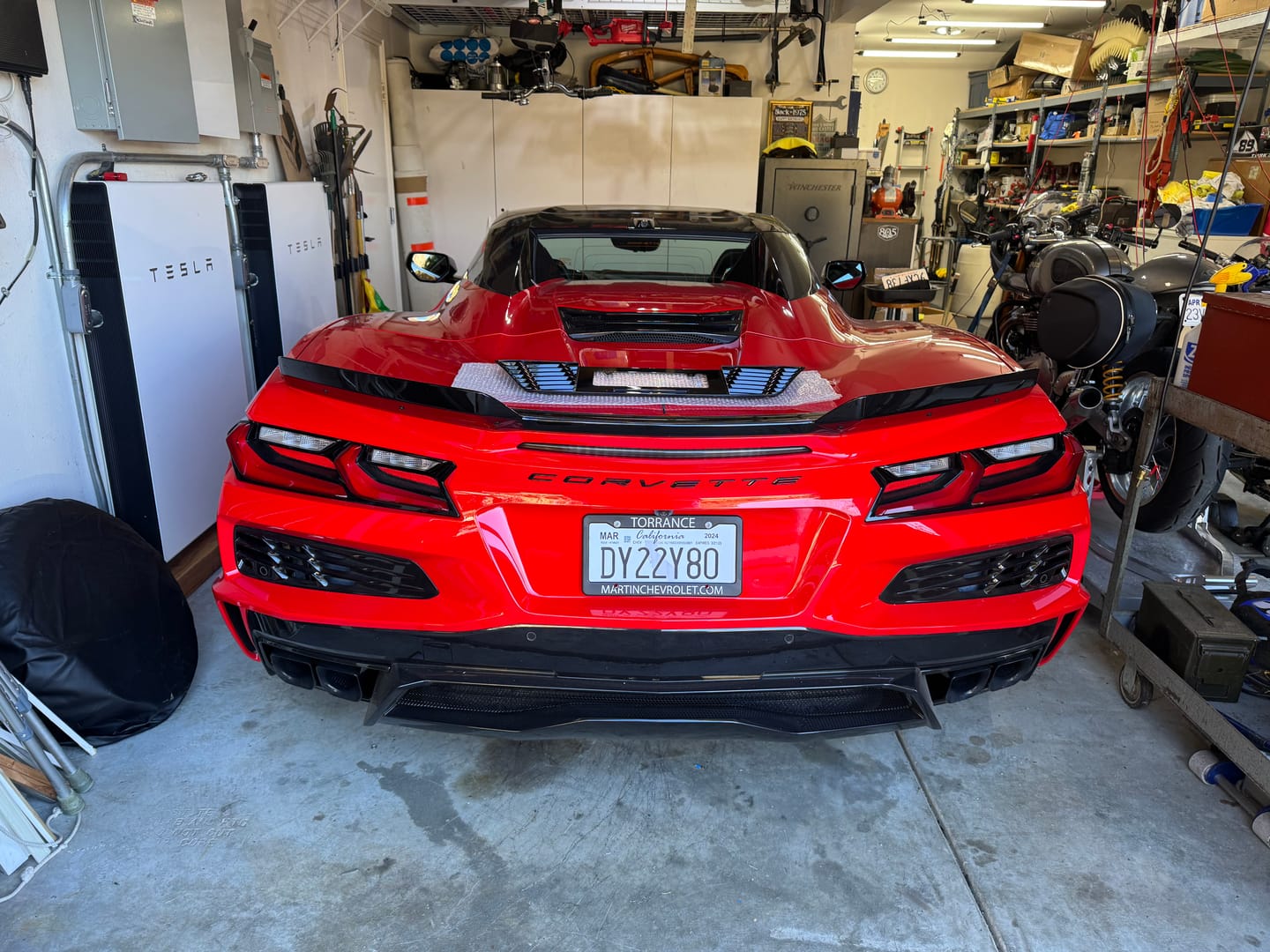 Customer photo review of Corvette C8 Z06 License Plate Backing