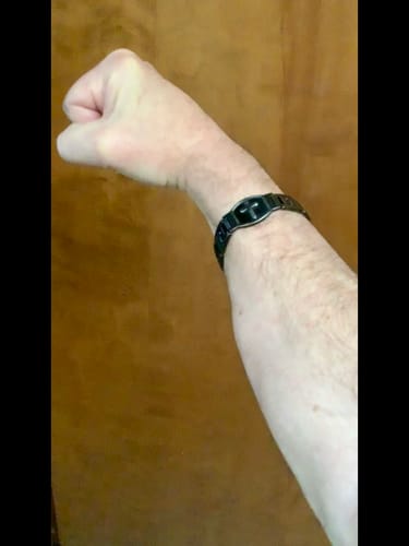 Customer photo review of 'For The Fallen' Arlington Magnetic Bracelet: Helps Pair Veterans With A Service Dog Or Shelter Dog