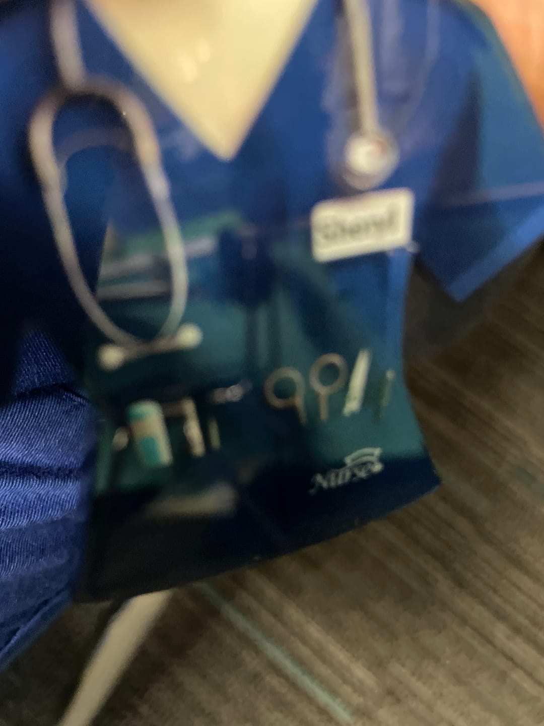 Customer photo review of Nurse Uniform Custom Name Personalized Keychain