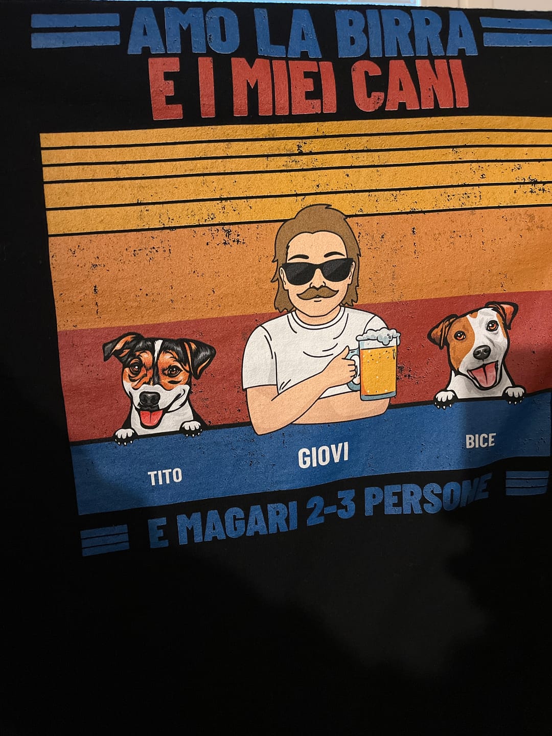 Customer photo review of Amo la birra e i miei animali da compagnia - Maglietta personalizzata