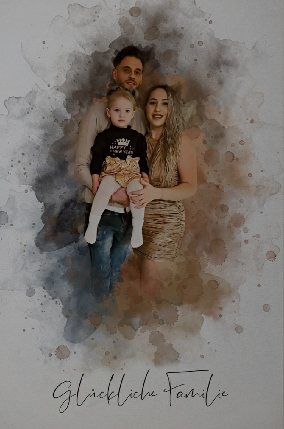 Customer photo review of Familien-Poster im Aquarell-Stil | personalisierbar