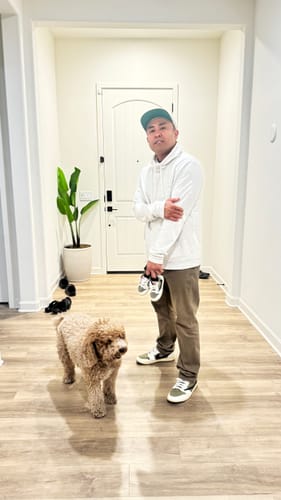 Customer photo review of Travis Scott AJ1 Retro Low OG 'Medium Olive'