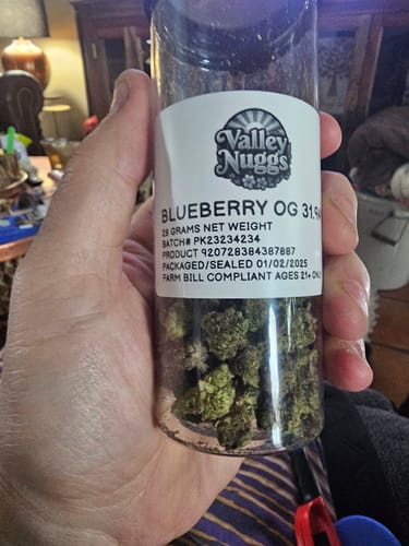 Customer photo review of THC Flower Exotic Smalls BLUEBERRY OG INDICA 112 GRAMS 1/4 LB Half Pound THCa