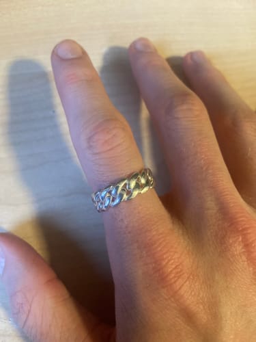 Customer photo review of Cuban Link Ring
