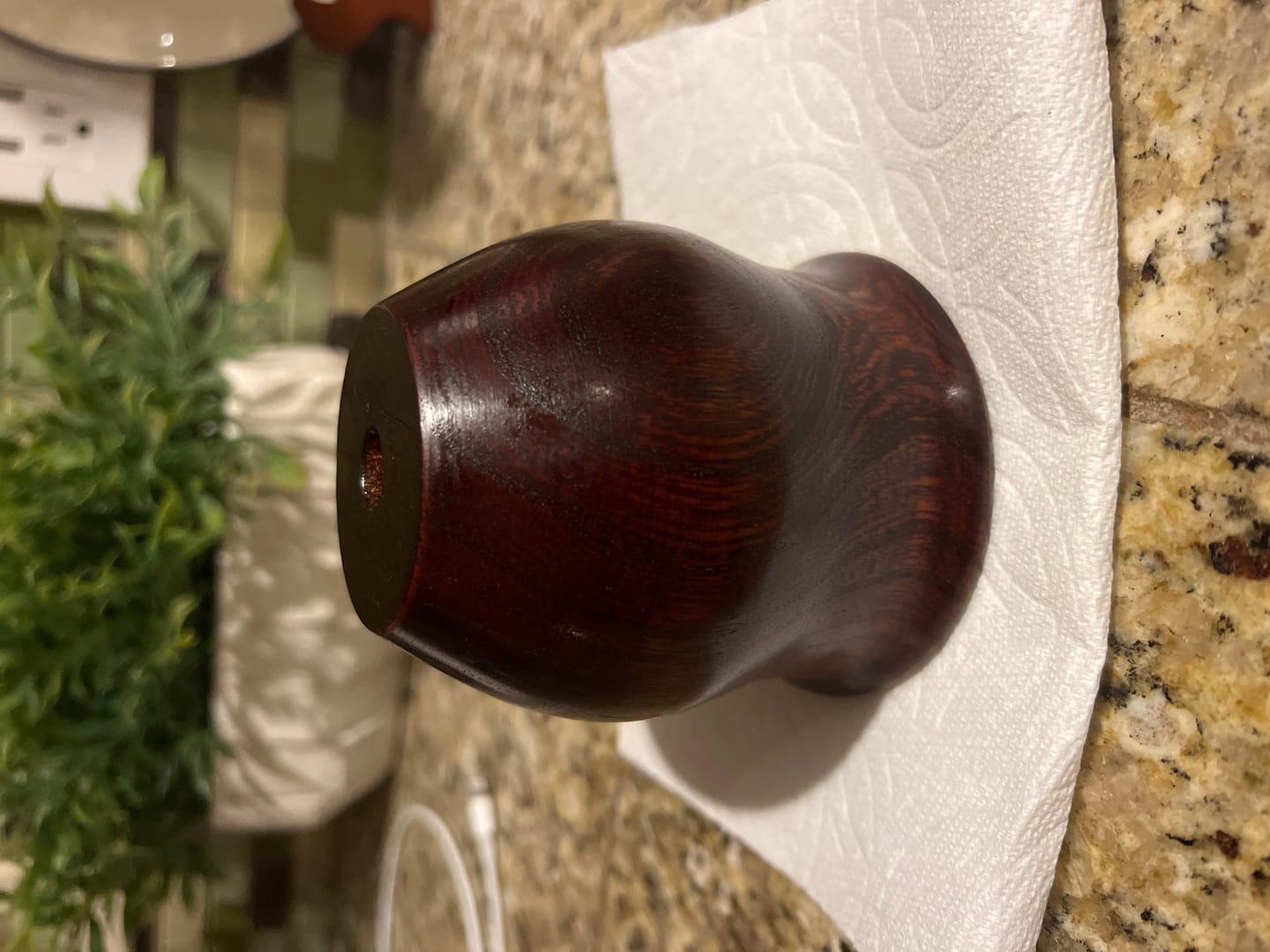 Customer photo review of Lignum Vitae Wooden Mate Cup