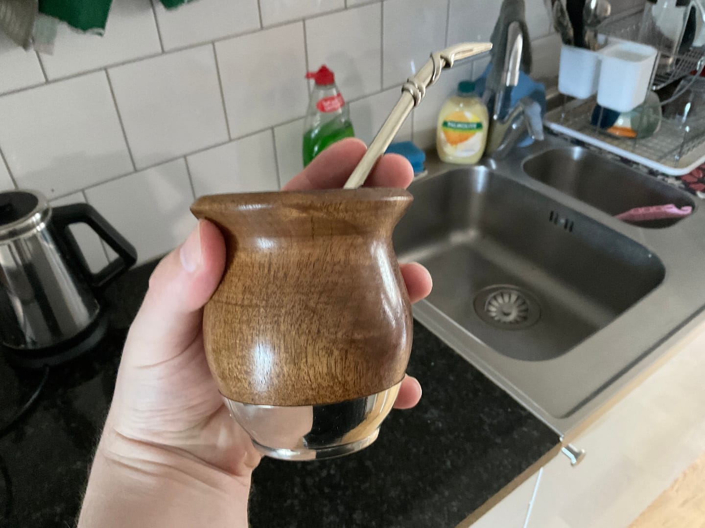 Customer photo review of Lignum Vitae Wooden Mate Cup