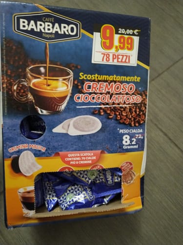 Customer photo review of Caffè Barbaro 70 Cialde + 8 Cremine