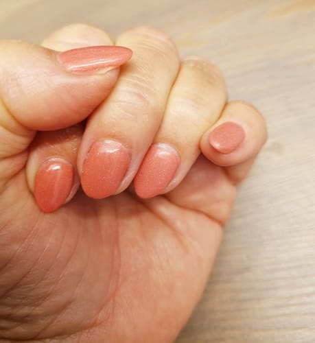 Customer photo review of Mocha Rose Dipping Powder