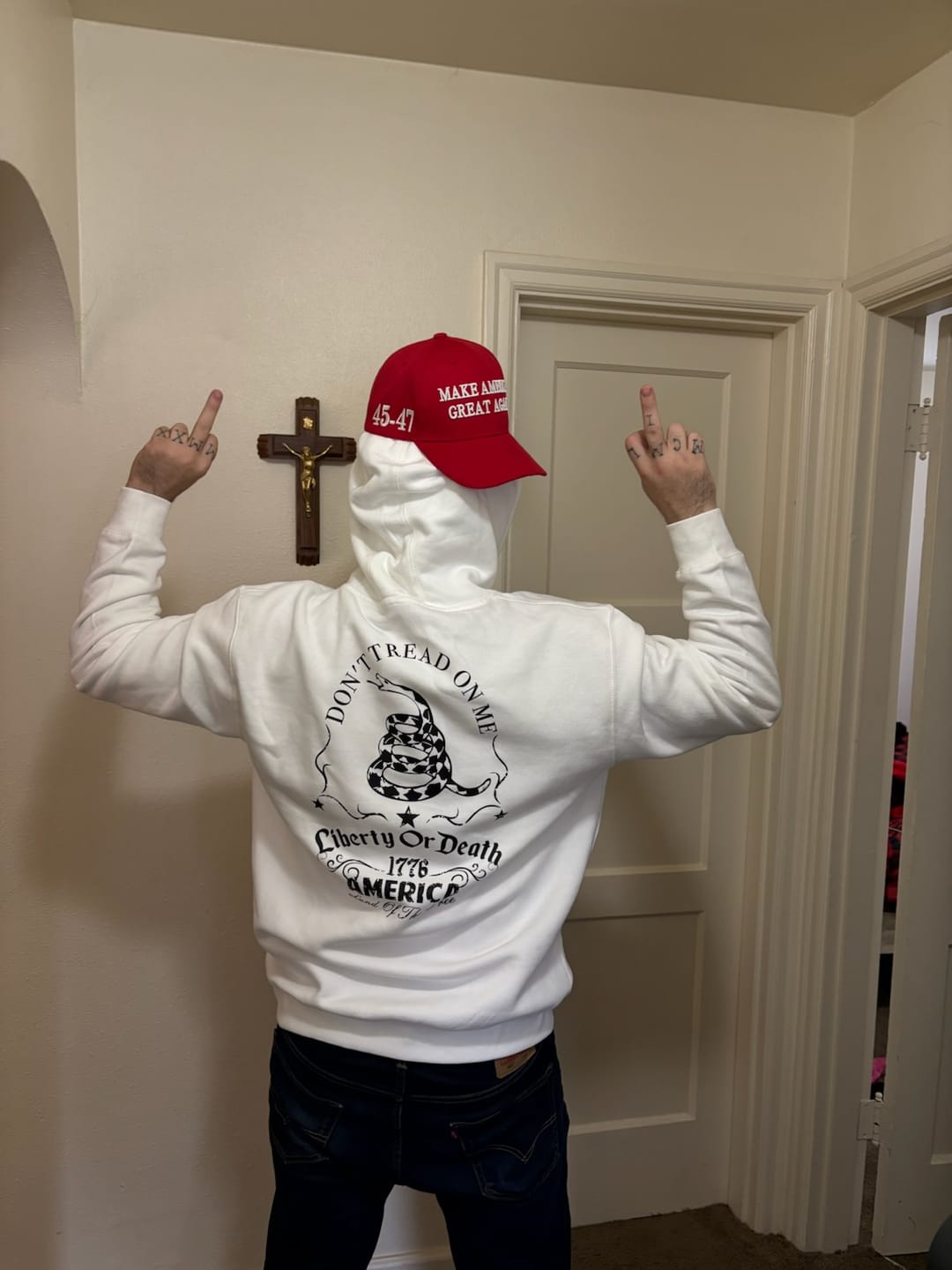 Customer photo review of Don't Tread On Me Hoodie