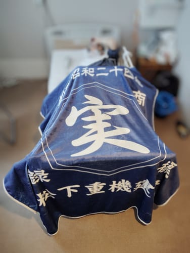 Customer photo review of 商店風ブランケット お名前入り