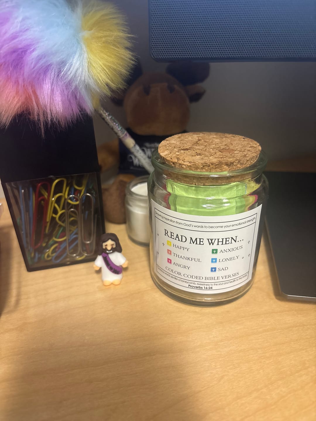 Customer photo review of (GIFTING OFFER) Handmade 90 Day Bible Verses Jar (Comes With Christian Gift Box)