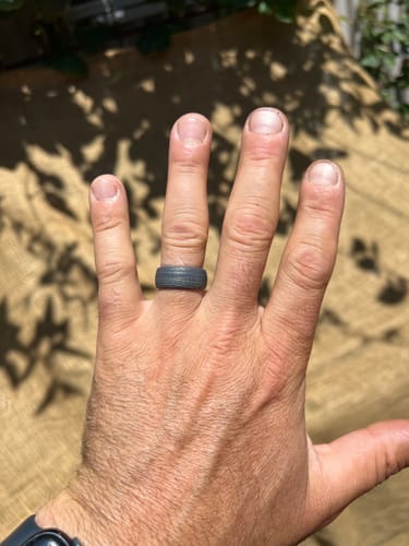 Customer photo review of The Charcoal - Silicone Ring