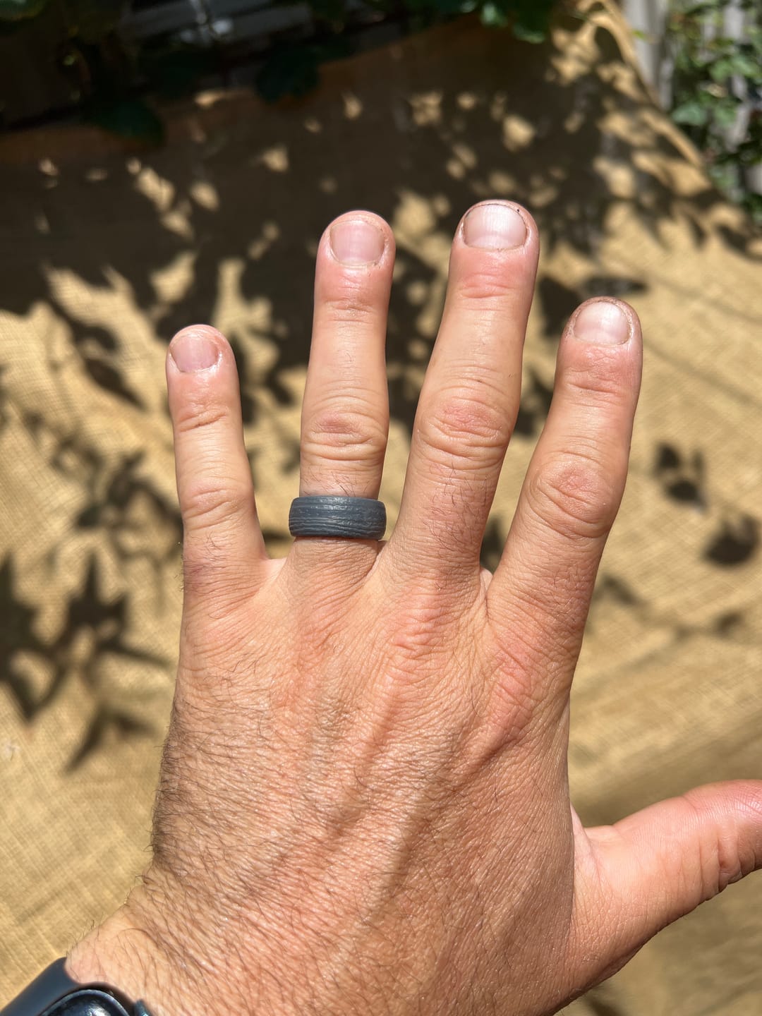 Customer photo review of The Charcoal - Silicone Ring