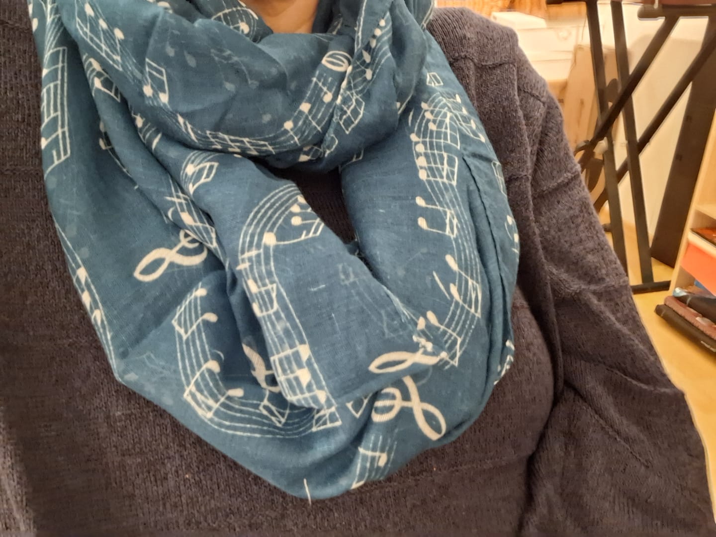 Customer photo review of Stilvolle Musiker Loop-Schals