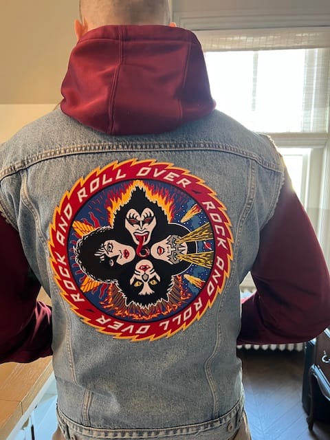 Customer photo review of Kiss - Rock And Roll Over - Embroidered Backpatch