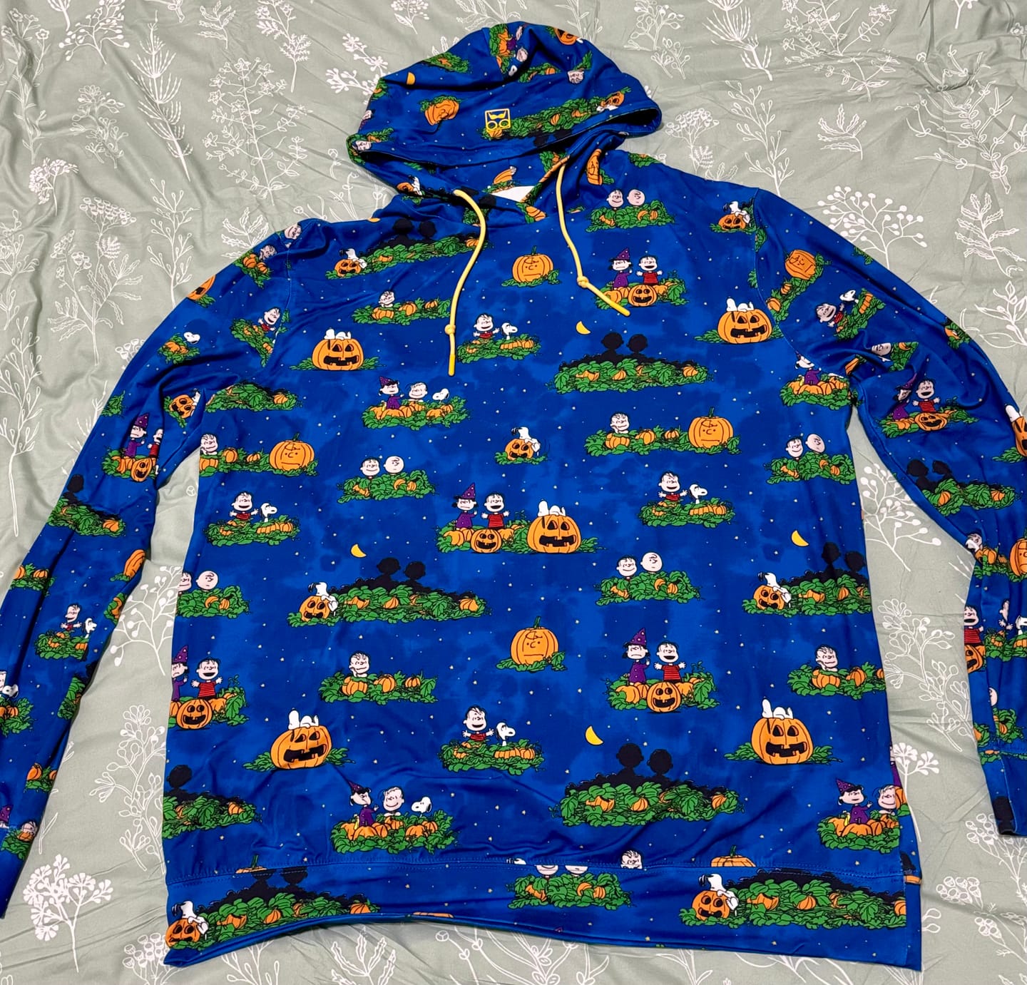 Customer photo review of Peanuts "It's the Great Pumpkin!" – Performance Hoodie