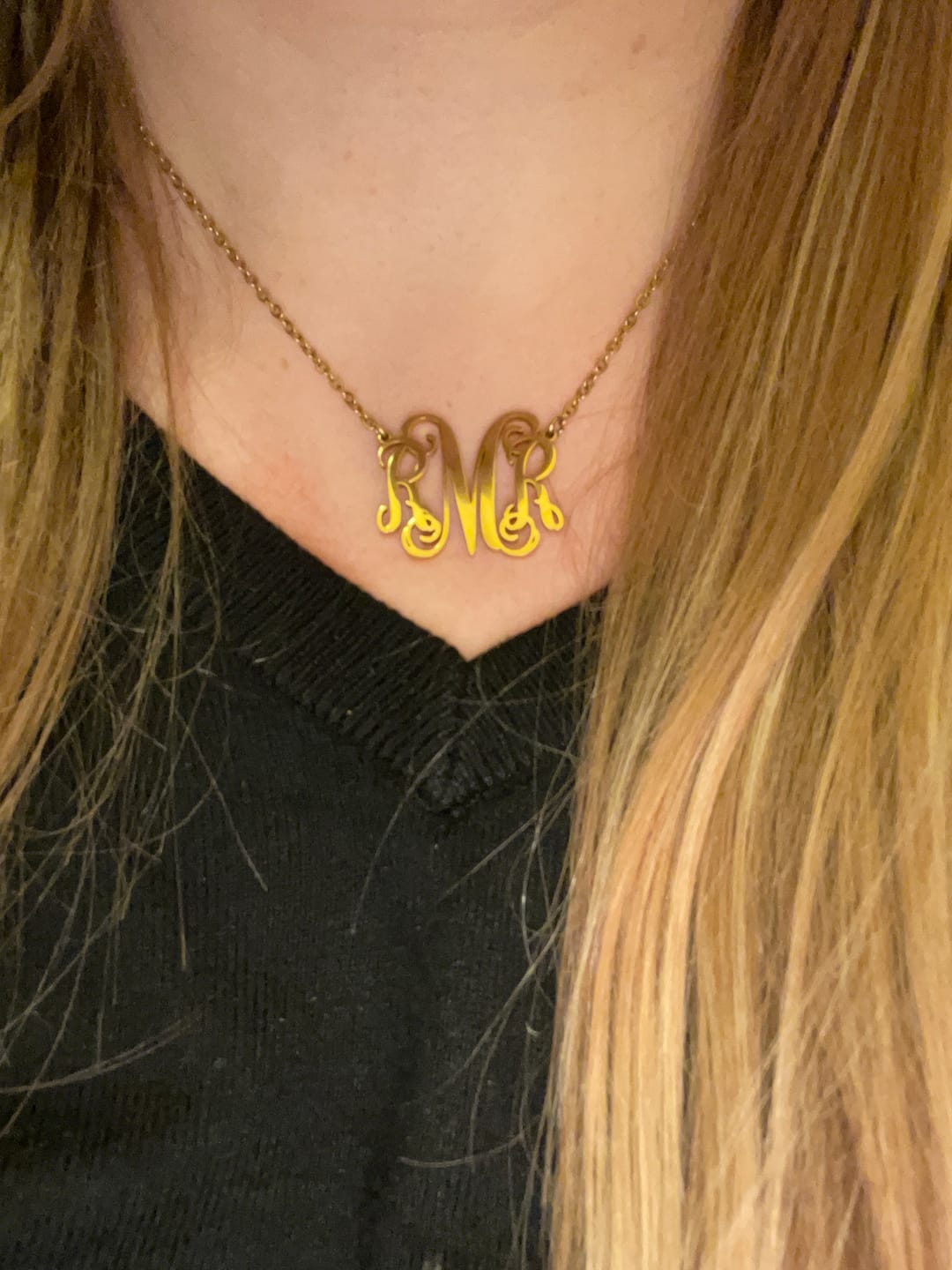 Customer photo review of Pendentif Monogramme Personnalisée