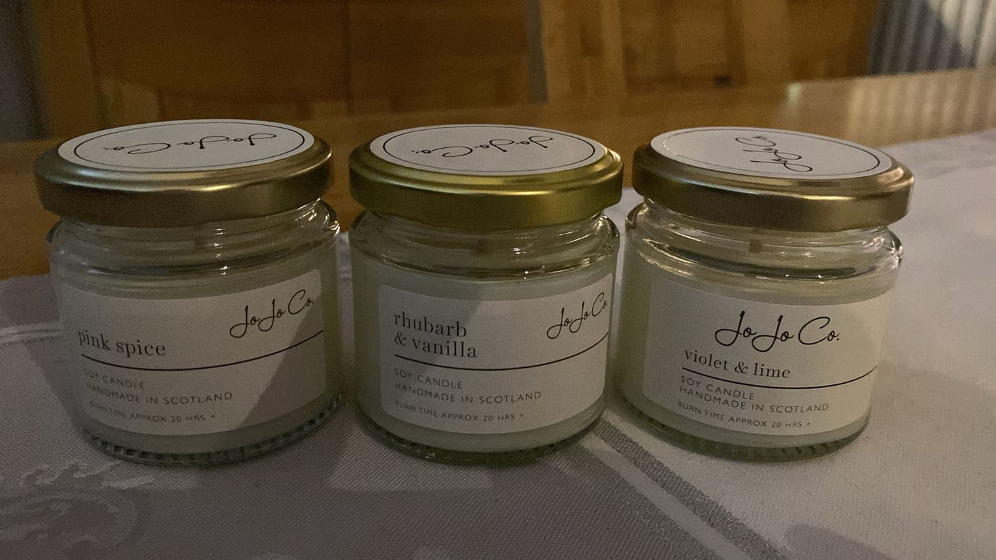 Customer photo review of Pink Spice Candles