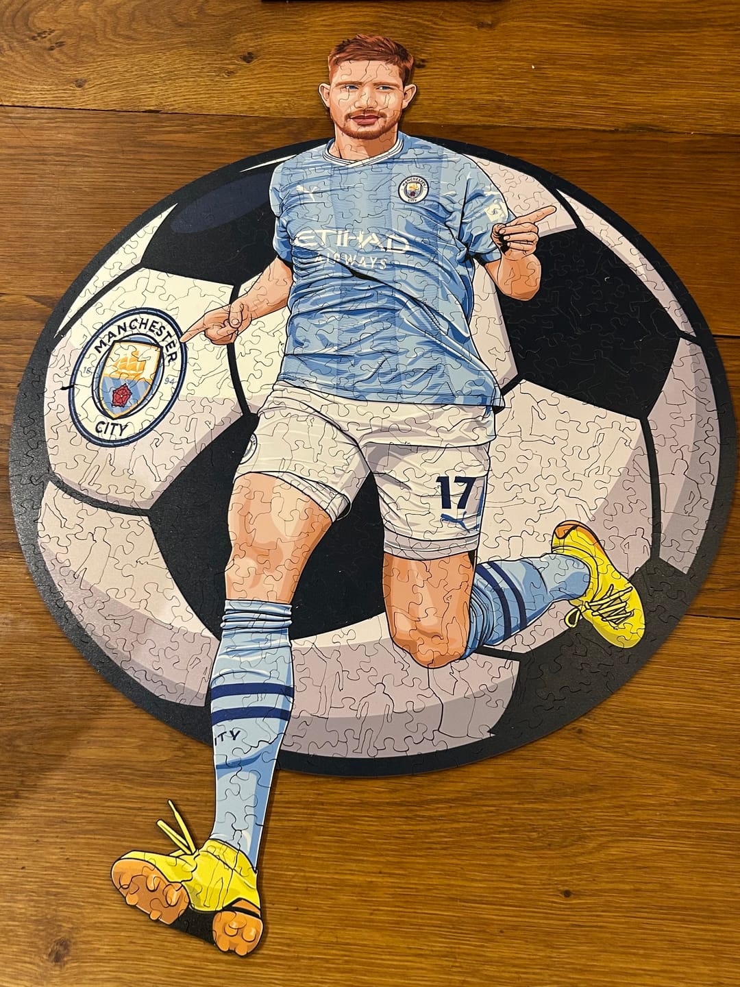 Customer photo review of Kevin De Bruyne - Wooden Puzzle