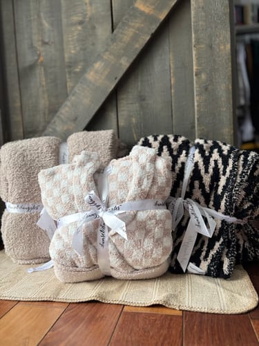 Customer photo review of Adult Check Print Hooded Robe