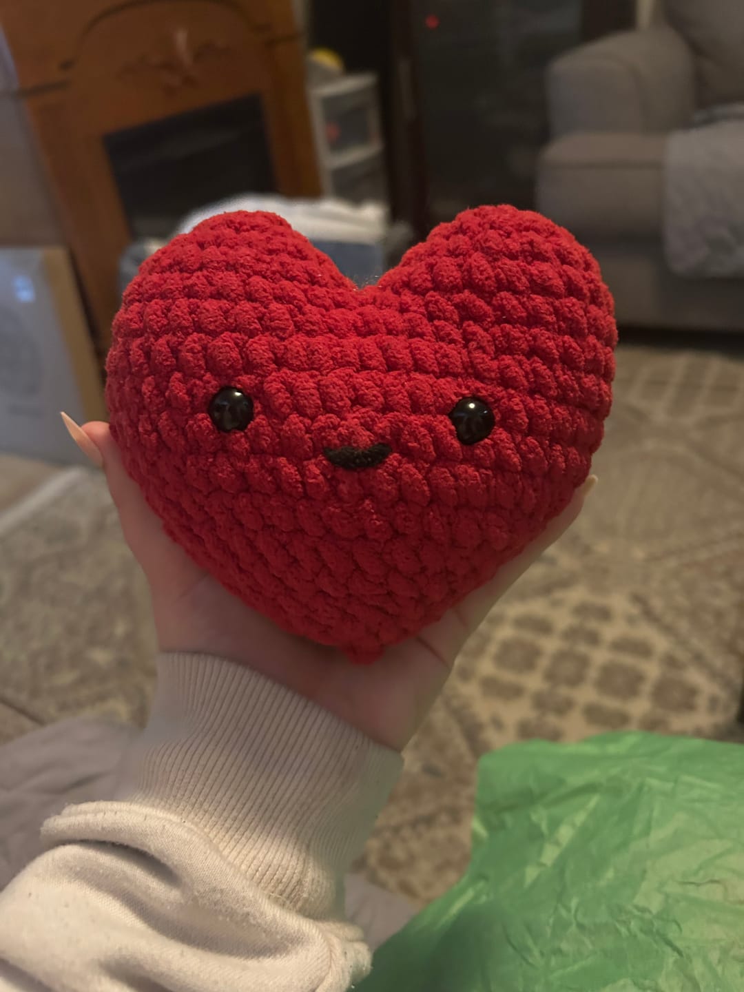 Customer photo review of Happy Crocheted Heart (BIG)