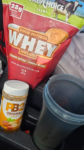 Customer photo review of Whey Protein Isolate Peanut Better