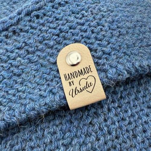 Customer photo review of Kunstleder-Labels mit Chicago Screws - Personalisierte Labels