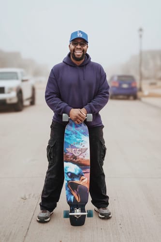 Customer photo review of Gravity Screaming Eagle 43" Drop Down Kicktail Longboard