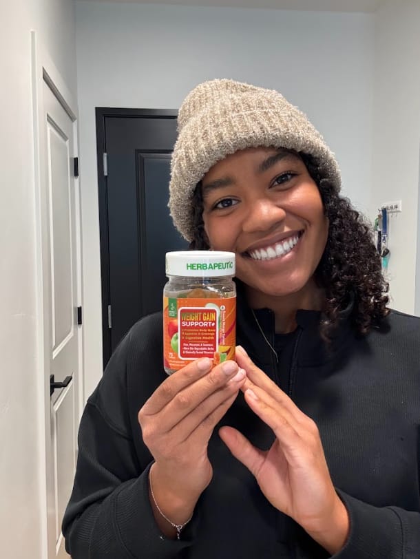 Customer photo review of Herbapeutic Weight Gain Gummies