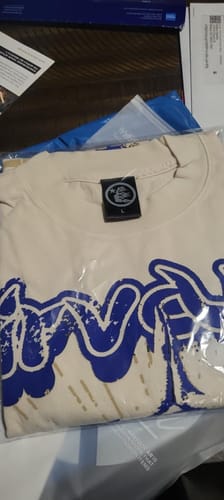 Customer photo review of Hellstar Studios Yoga Cream Tee