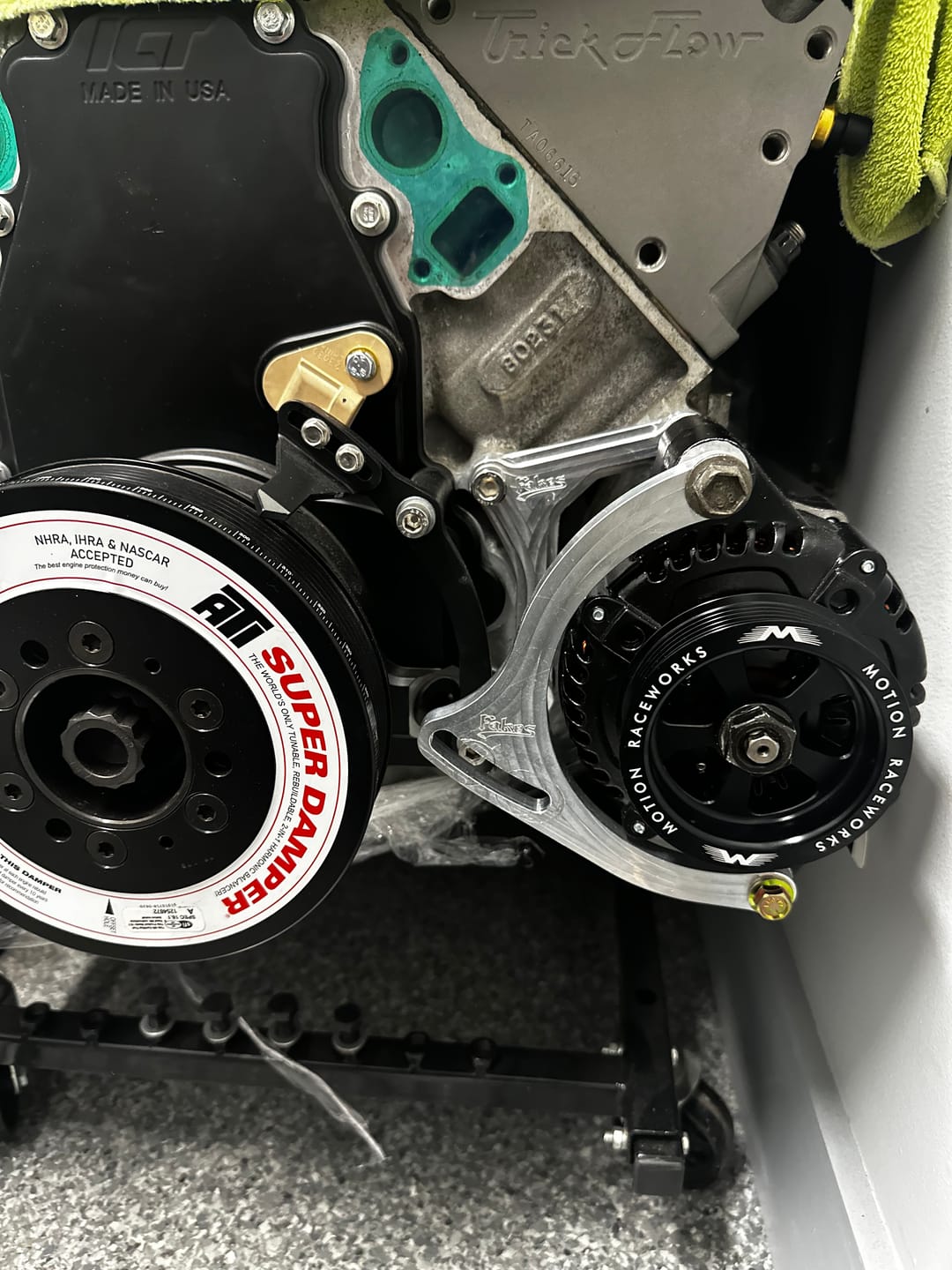 Customer photo review of Motion Raceworks LS 3.5" OD Overdrive Alternator Pulley