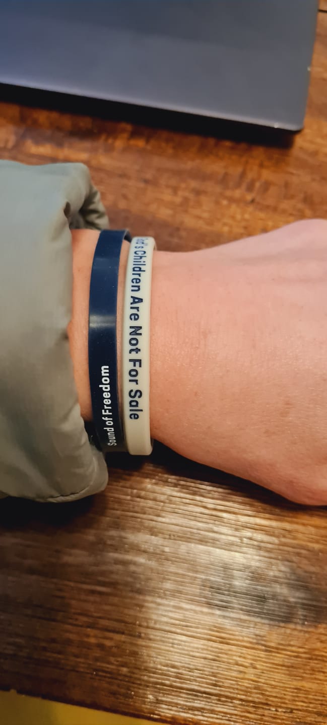 Customer photo review of Sound of Freedom Wristbands