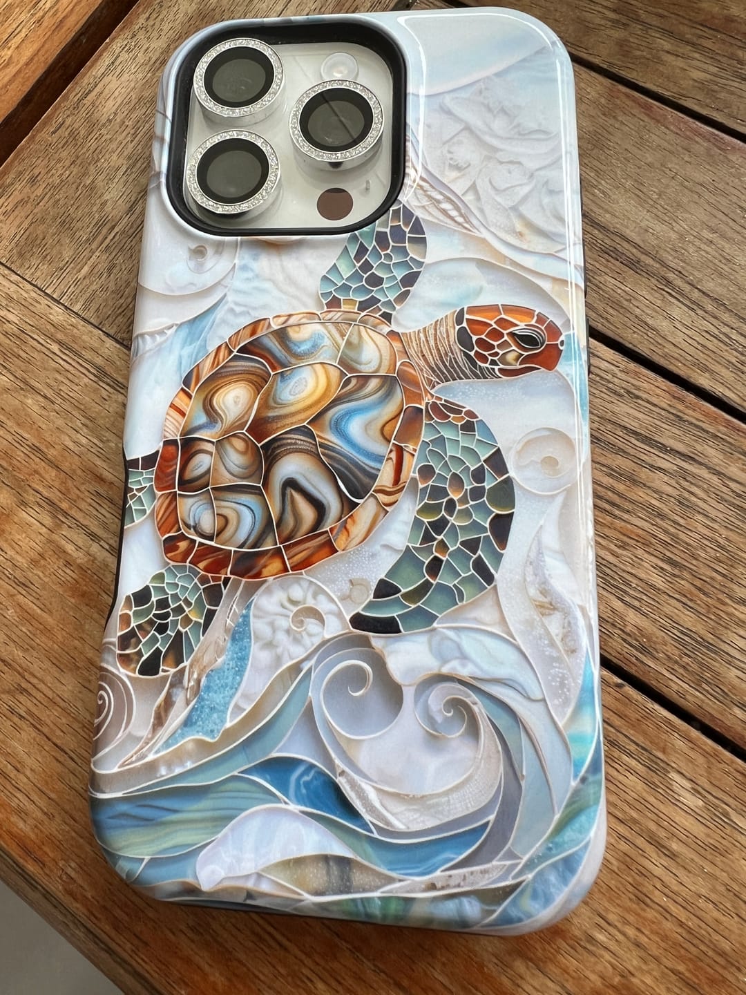 Customer photo review of Sea Turtle Stained Glass Design 1 Print iPhone Case