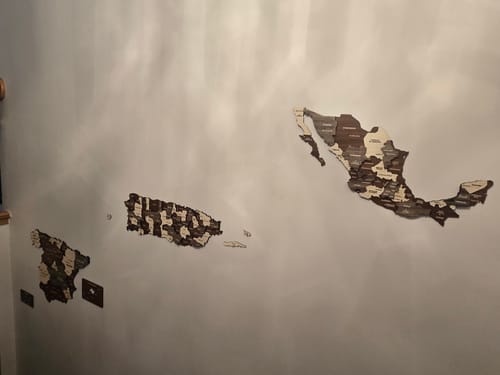 Customer photo review of Map of Mexico - Wood Wall Art Decor 3D&Multiyered, Gift for Mexican