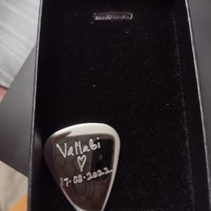 Customer photo review of Personalized Guitar Pick