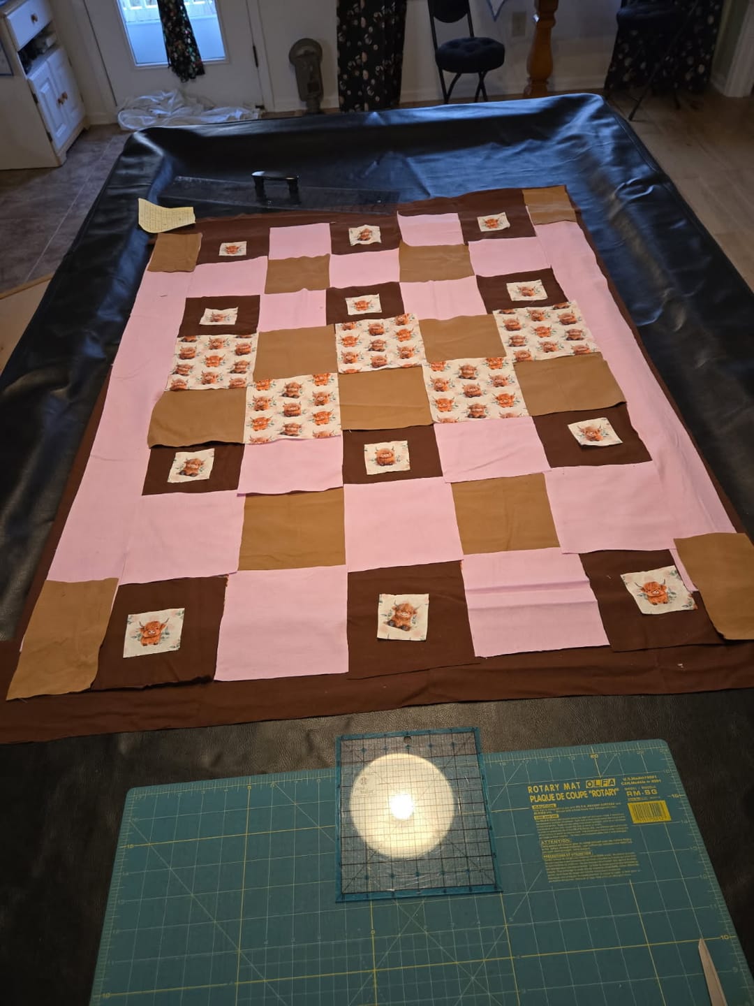 Customer photo review of Cute Baby Highland Cows Fabric