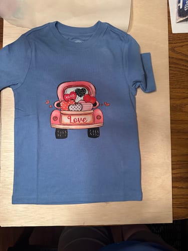 Customer photo review of LOVE TRUCK XOXO DTF Transfer