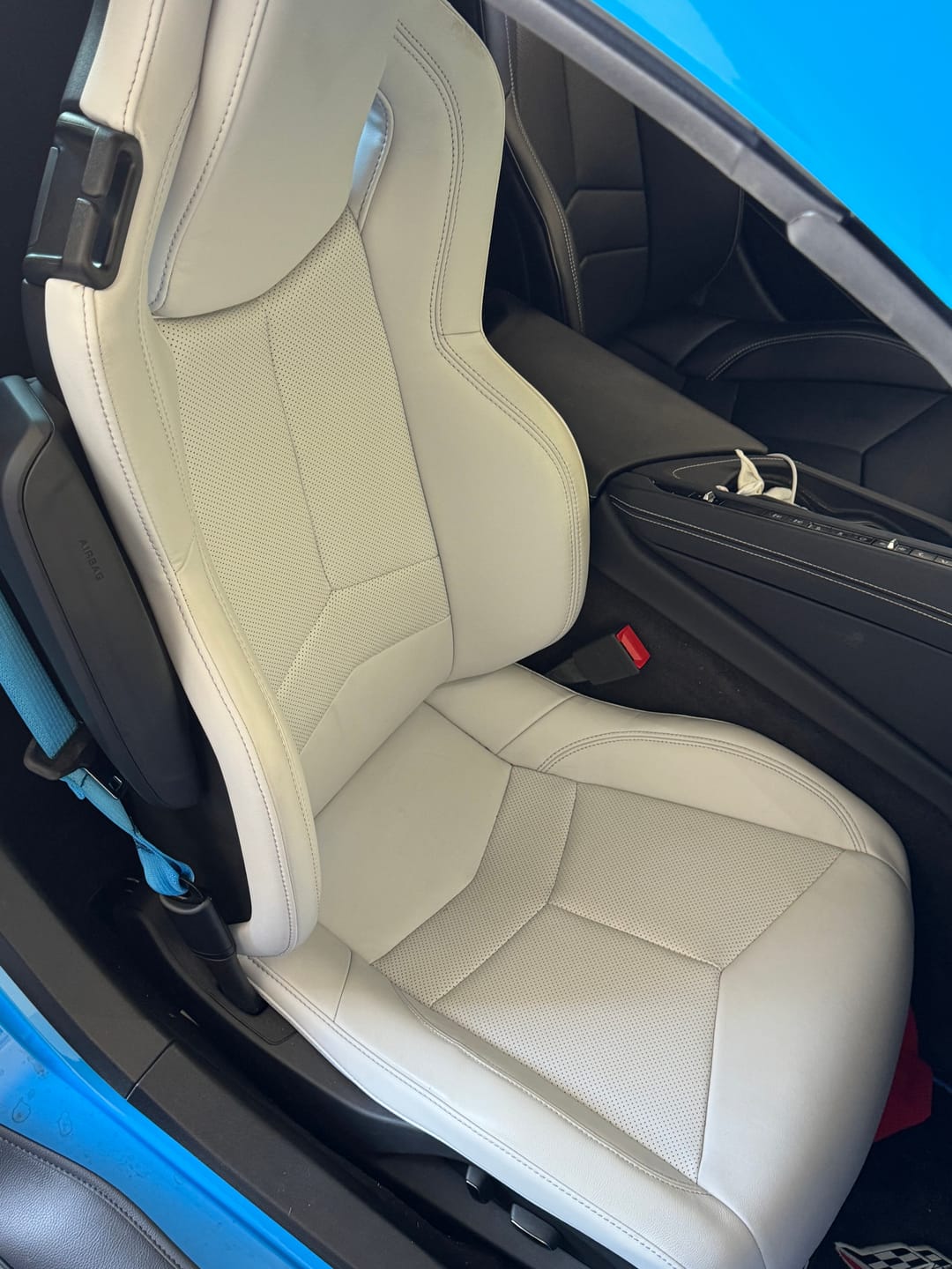 Customer photo review of Corvette C8 Custom Leather Seat Covers