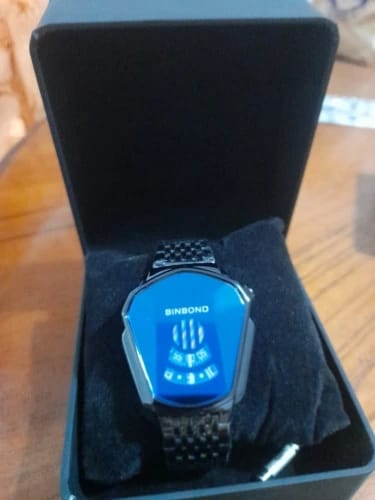 Customer photo review of Stainless Steel Watch Military Style Chronograph Quartz Movement — Gold | KIMLUD