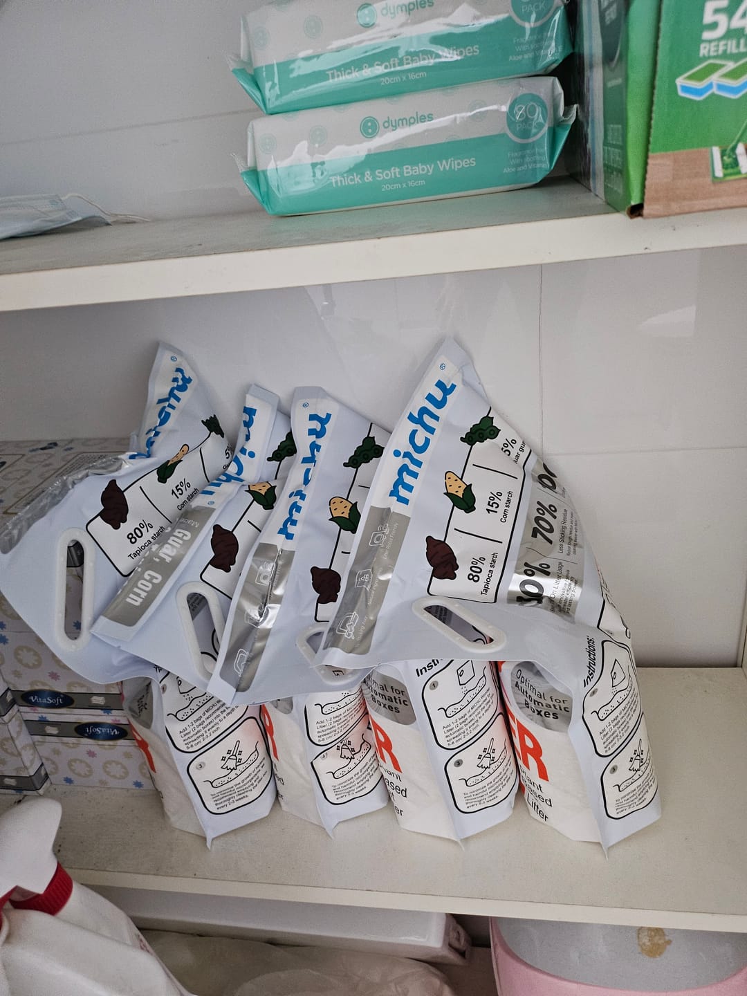Customer photo review of Michu Wonder Litter - Plant-Based & Automatic-Box Friendly 2.5kg/6L