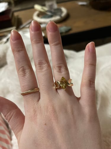 Customer photo review of Vintage 10k Yellow Gold Marquise Citrine Dramatic Cocktail Ring 5.00